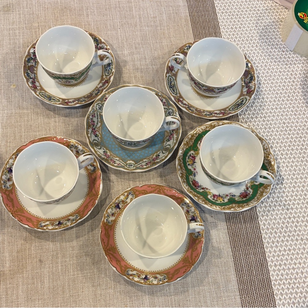 Andrea By Sadek Elegant Porcelain Teacup Set of 6